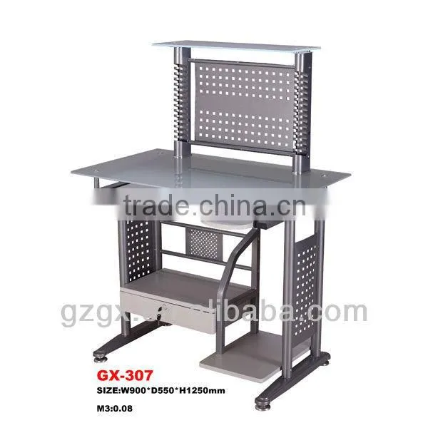 GX-307 Glass office table with screen