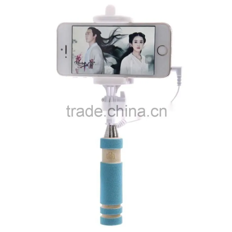 Wholesale Cheap Price Colorful Mini Selfie Stick Tripod with Wired for Smart Phone for iPhone for Samsung