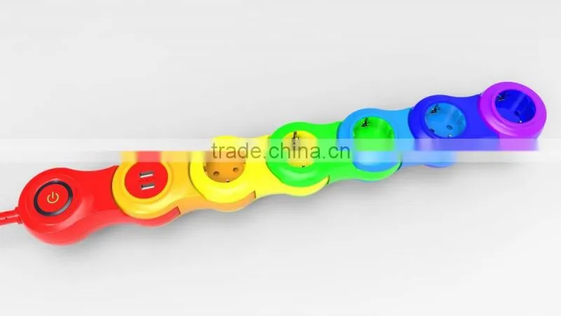 5 way retractable EU power strip