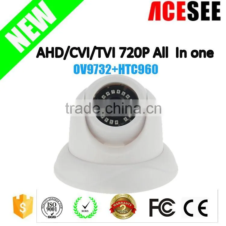 ACESEE New products cost effective plastic hd 720p ir dome ahd camera
