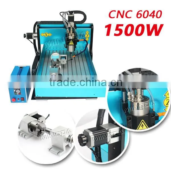 MINGDA cnc-6040 1500w cnc engraving machines with water-cooled spindle, wood carving machine