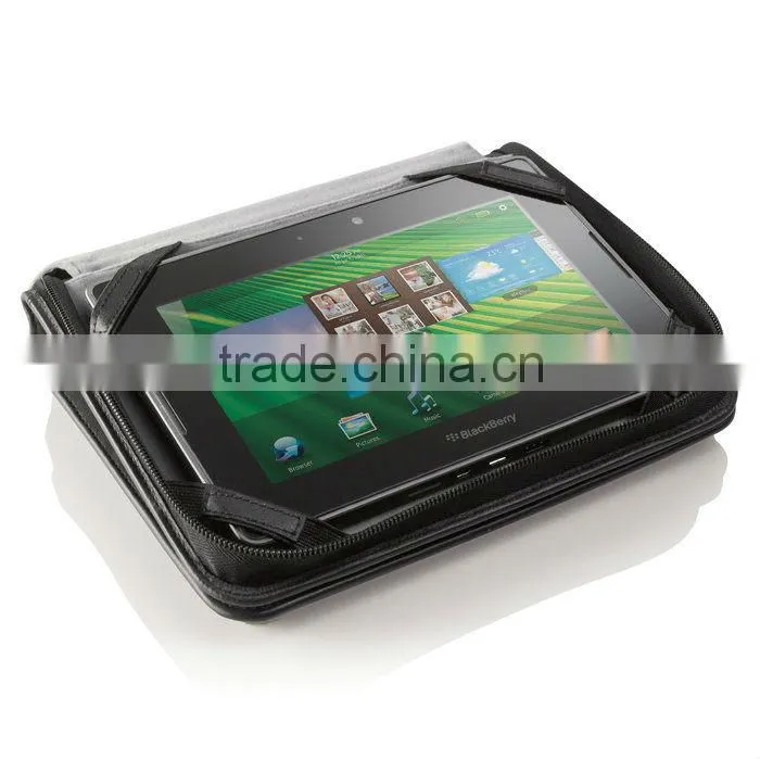 Nappa leather portfolio holds and protects your PlayBook tablet.