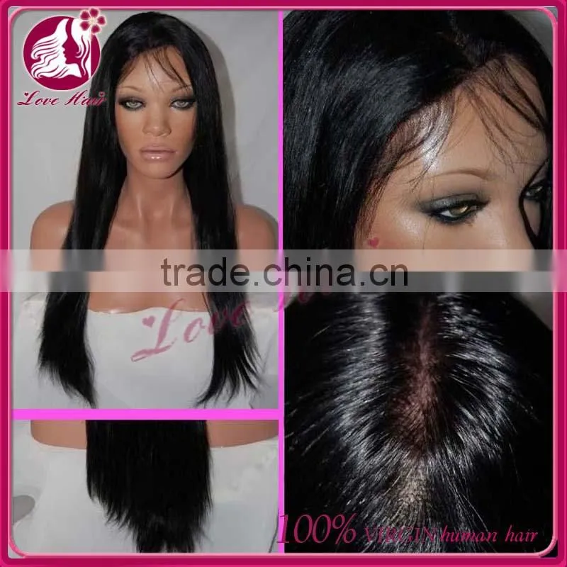 Factory price 6A silk top brazilian full lace wig cheap brazilian virgin human hair wig for black women