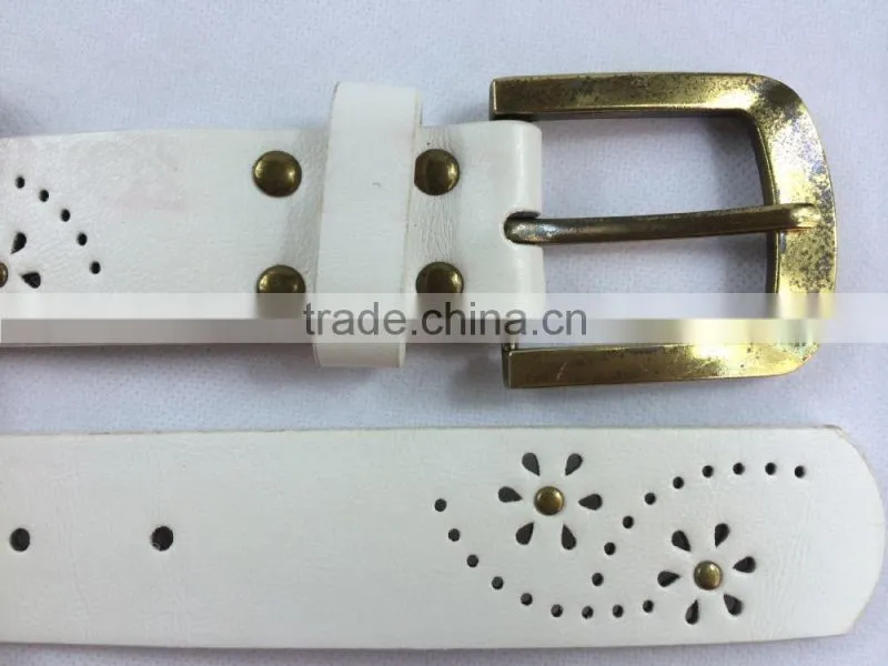 white fashion metal rivet belts fashion studded belts