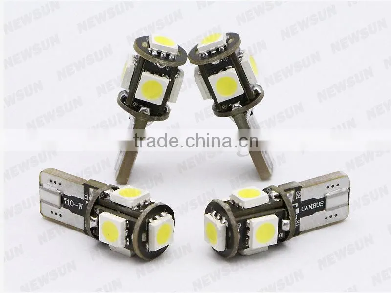 New Car Interior Side Wedge License Tail Led Light Lamp bulb 194 w5w 5050 5SMD T10 light