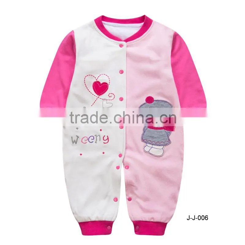 New design long sleeve baby girls baby romper for winter