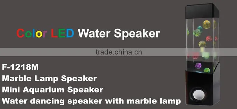 F-1218M Mini Marble Dancing Water Subwoofer Speaker with Music Beats and color changing