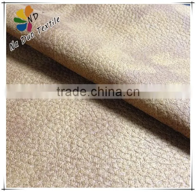 Embossed Suede Sofa Fabric Backing with Polar Fleece/Suede manufacturers