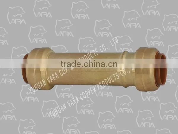 251-03 brass threaded fitting female cap (PUSH FITTING BRASS LONG REPAIR COUPLING ADAPTER (PUSH X PUSH))