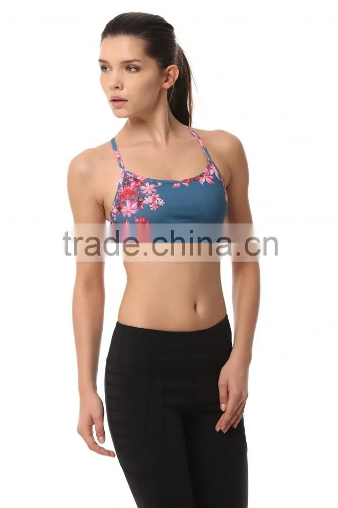 Custom design yoga bra gym fitness clothing sexy women and ladies sports bra wholesale