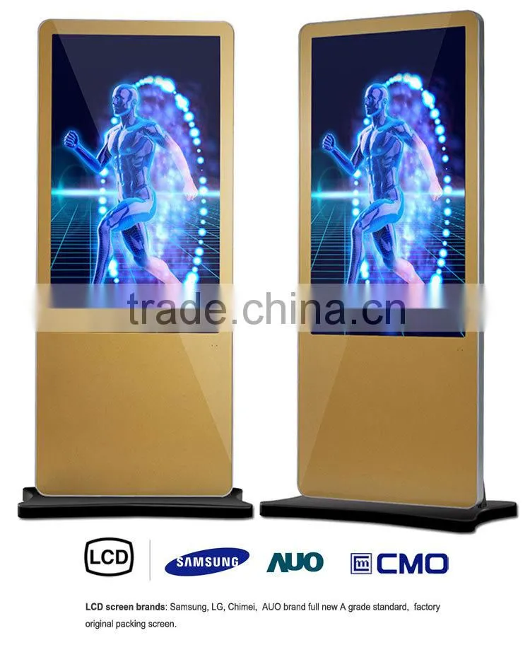 55" Standalone Kiosk, LCD Display, Media Stand