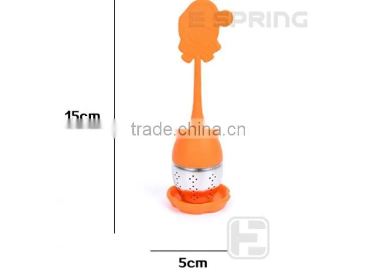 Gift Promotion Father Christmas Design Silicone Tea Infuser Bottle