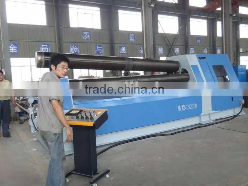 pre-bending plate rolling machine 4-roller CNC plate rolls bending machine