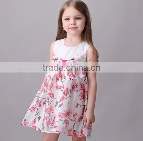 2016 flower Princess dress modern children dress one piece baby latest children dress designs
