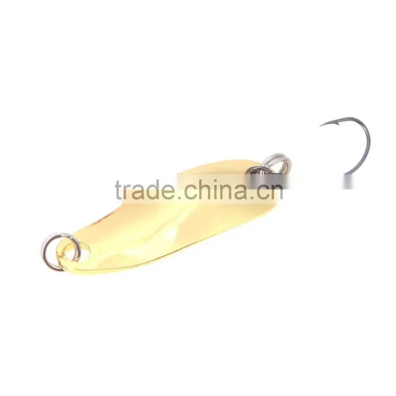 2.8cm/2.5g Fishing Spoon Lure Sequin Paillette Metal Hard Bait Hook Tackle Gold