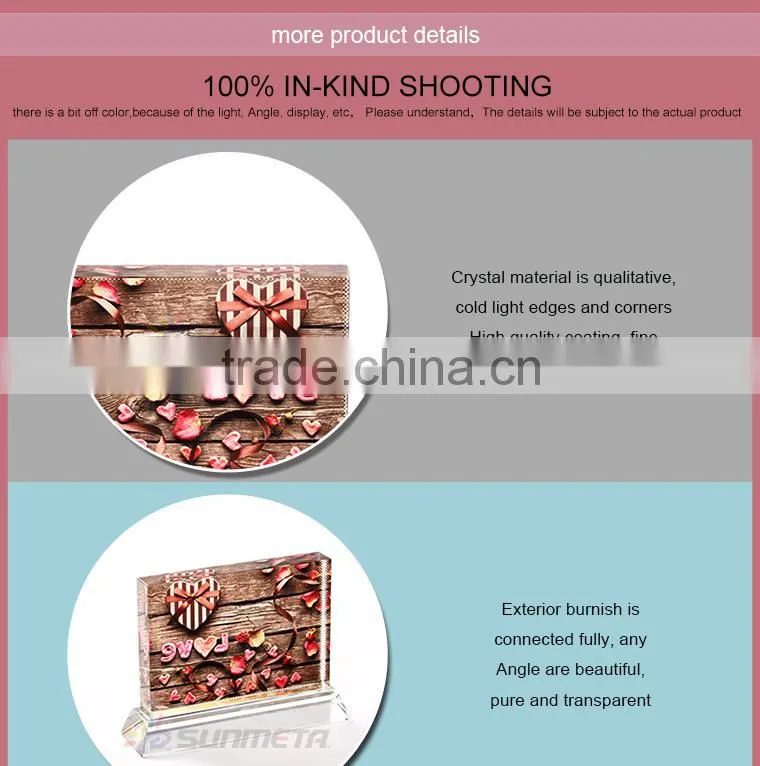Sunmeta home decoration blank sublimation product heat press crystal (BSJ08B)