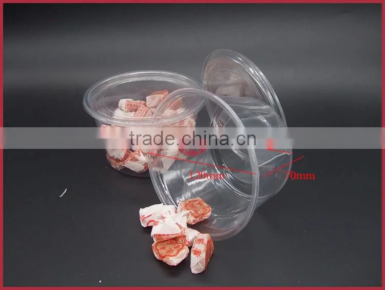 PET Products Disposable Plastic Food Container for Chocolate and Candy,transparent 500ml