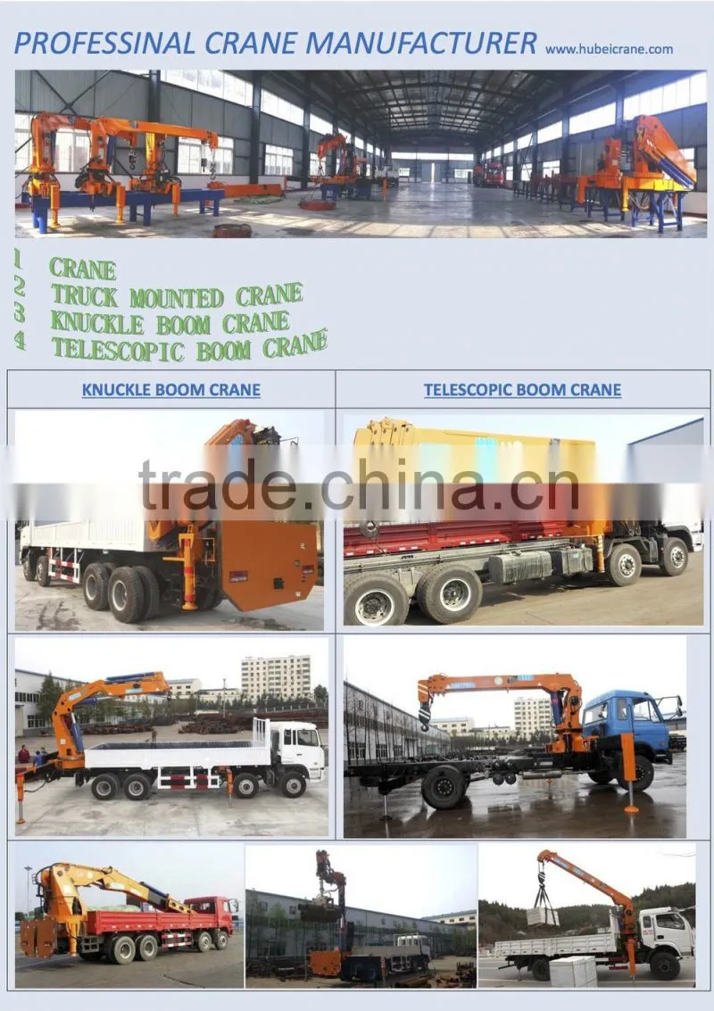 hand operated lifting equipment on truck, Model No.:SQ16S5, 16ton truck crane with telescopic booms.