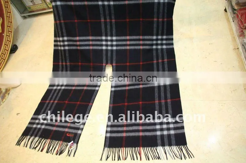 fashion wool/cashmere checked ladies scarves