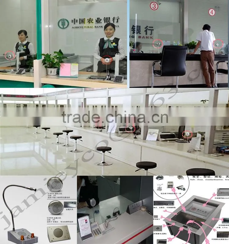 dual-way intercom system for counter bank