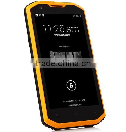 iMAN i8800 Smartphone IP68 MSM8916 Quad Core 1GB 8GB 5.5 Inch HD Screen Black&Yellow