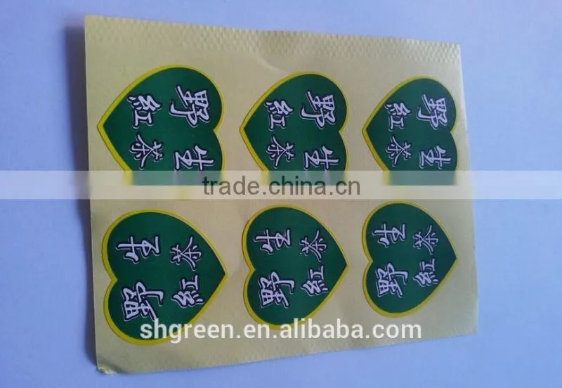 Colorful size sticker for garment
