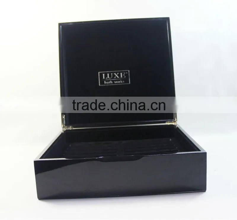 Custom Design Natural Unfinished Wood Craft Hinged Box