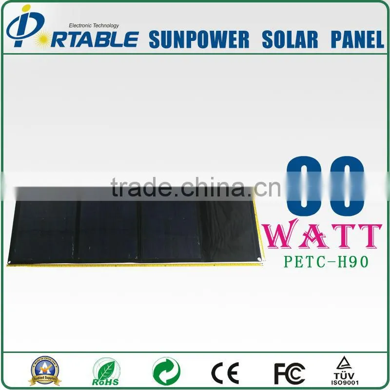 Portable solar power charger high efficiency sunpower solar charger with 5v 18V Port