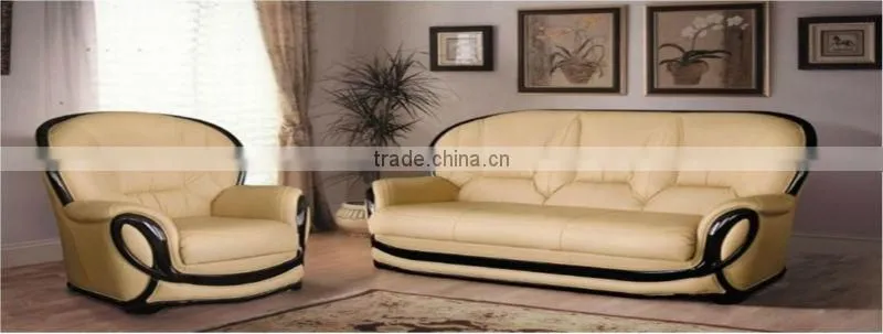 soft yellow leather sofa set