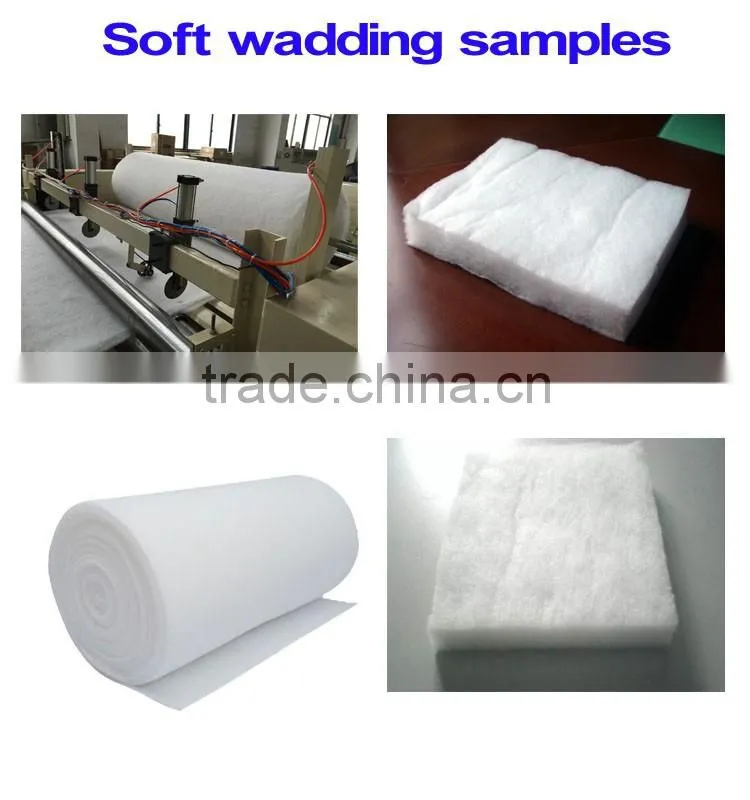 WJM-2 nonwoven glue free wadding line,nonwoven machines,polyester microfiber wadding production line