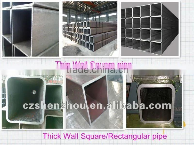 Hot dipped pre-galvanized carbon square steel pipe