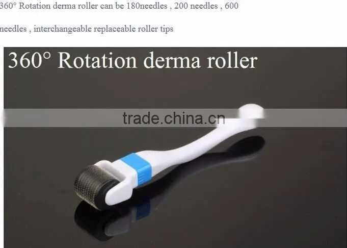 Micro needle Skin Roller Anti-Aging Derma roller Wrinkles Stretch Marks, 360 degree rolling dermaroller