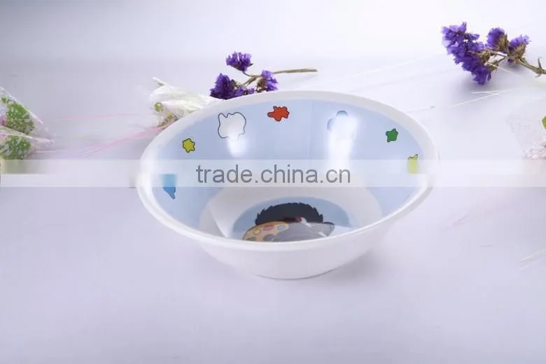 baby melamine anti scald baby bowls with different decal, feeding bowl for baby, melamine chinese soup bowls