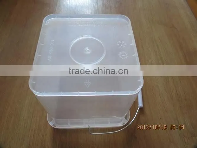 5 liter plastic square bucket pail food grade 5L bucket for packing Paint bucket