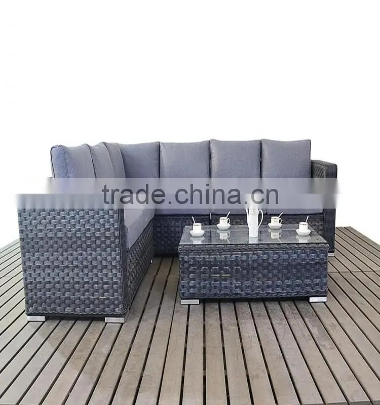 SD garden furniture resort hotel rattan wicker sofa set