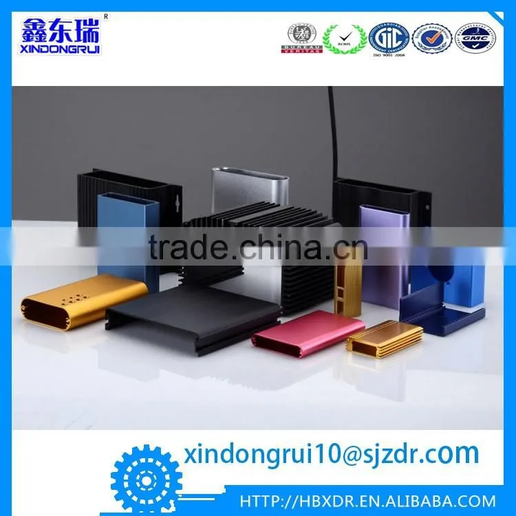 matt and colorful extruded aluminum enclosure