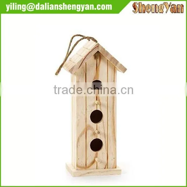 New unfinished decorated wooden bird house wholesale