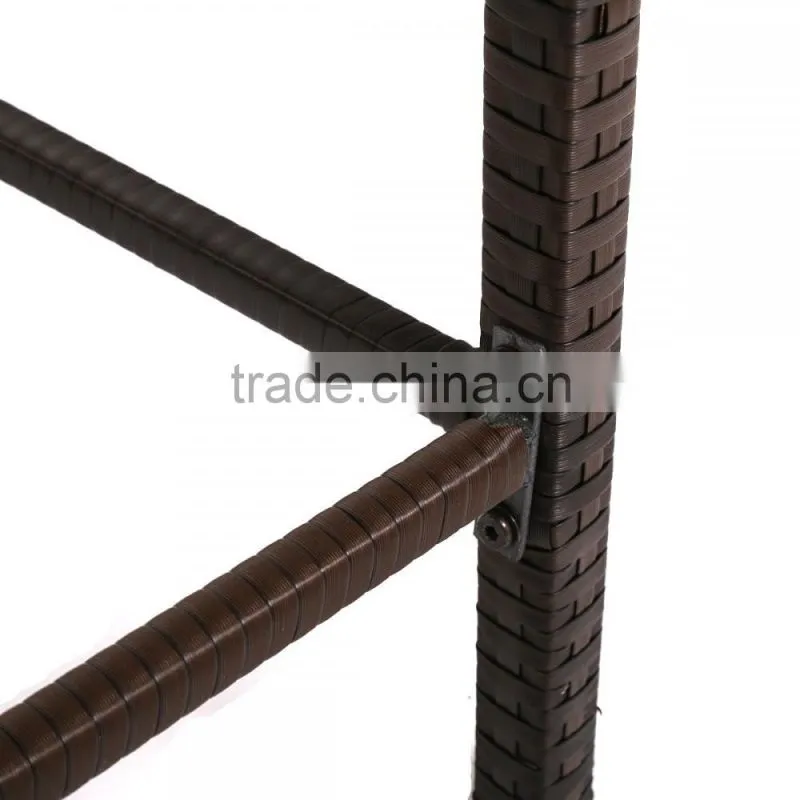 2 Pcs Outdoor All Weather Brown Wicker Chairs