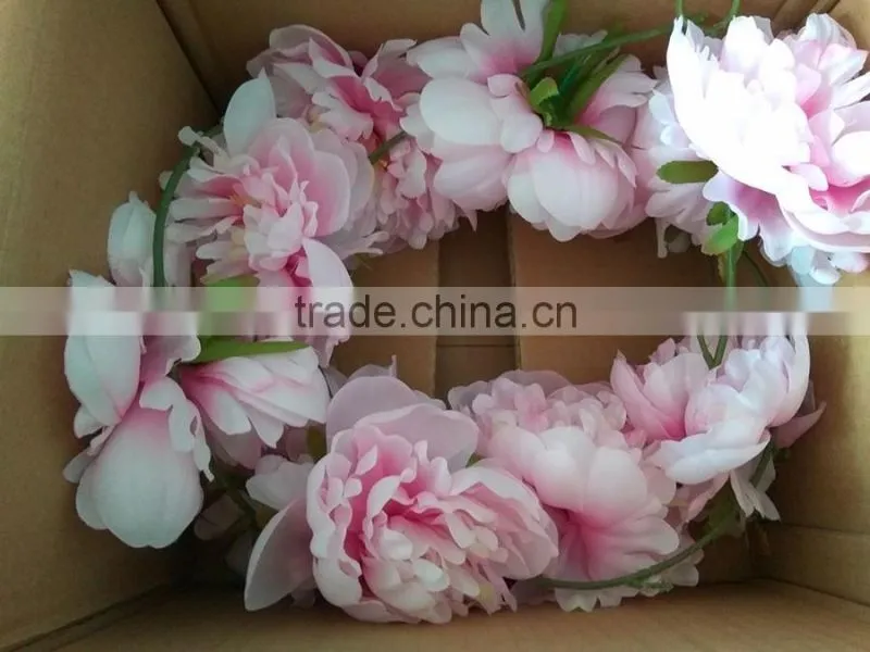 Silk peony garland artificial flower garland
