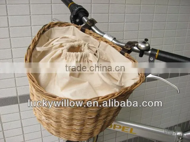 wicker bicycle basket with cage for cats or dogs factory supply