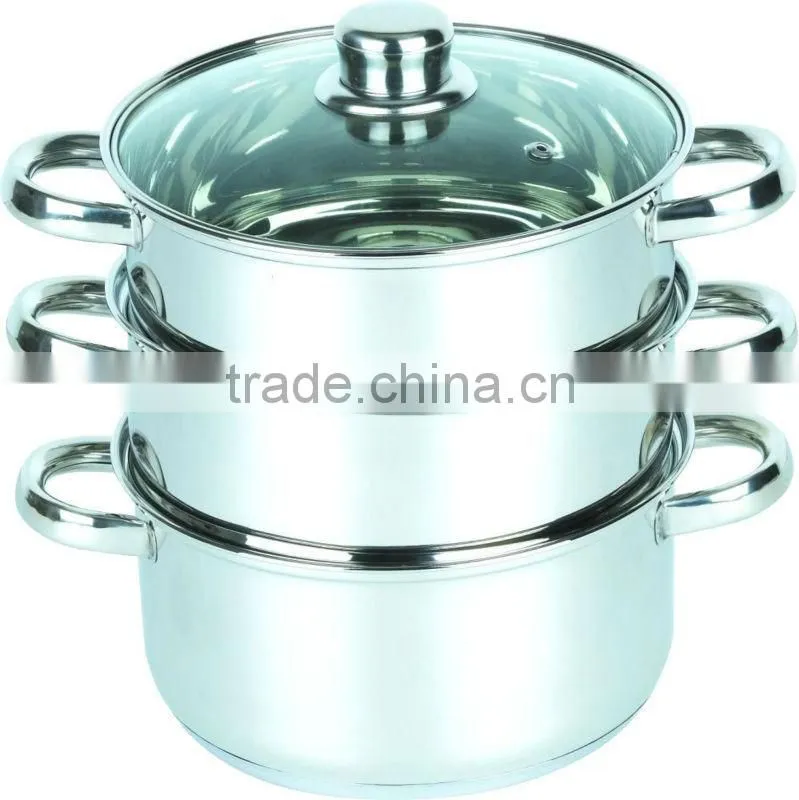 3 layers stainless steel steamer pot/cooking pot