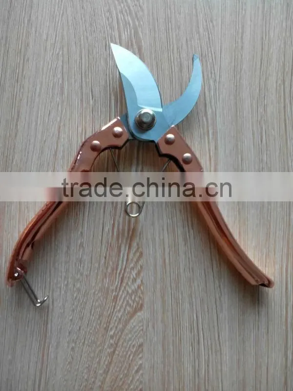 8.5 inch copper plating hand tool/pruner scissors/pruning shears trees/garden tools