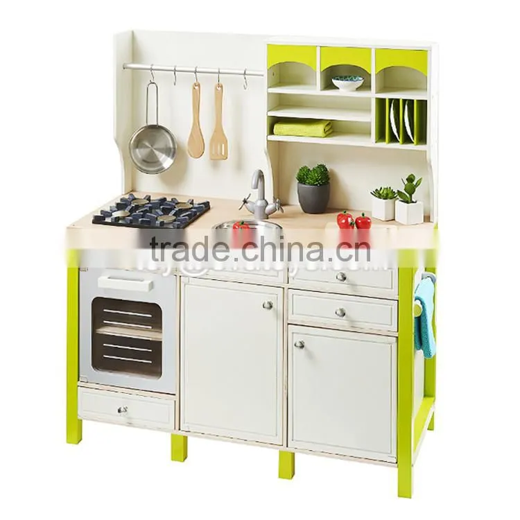 New design children educational toys wooden kids kitchen play set W10C287