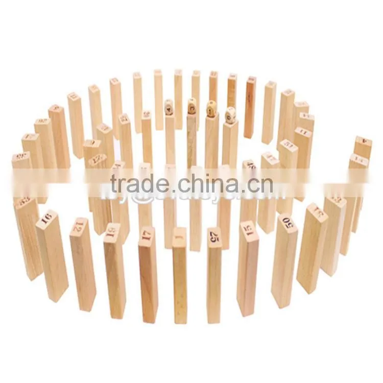 New design 51 pcs educational wooden kids building toys W13D149