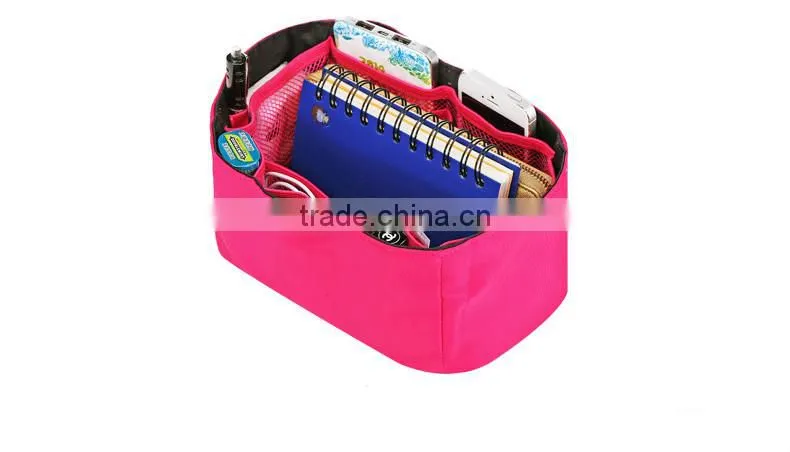 Multi-function cosmetic insert organizer bag with handbag