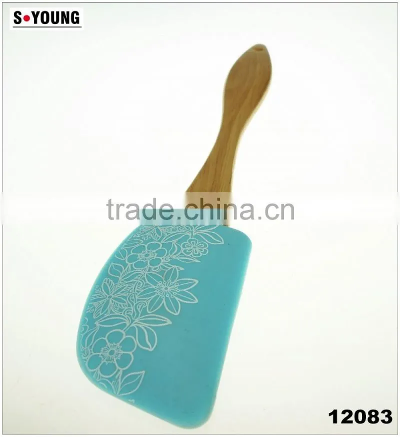 12083 Silicone Spatular scraper Silicone Cream Spatular with wooden Handle
