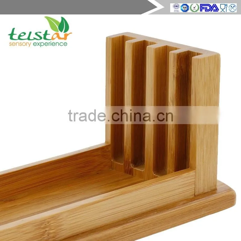 Bamboo Index Cutting Boards- All Natural Chopping Board with 4 Index Tabs by Good Cooking