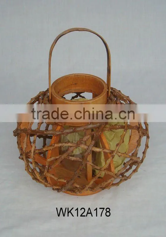 2013 New designed flower bamboo hanging lantern paper lantern