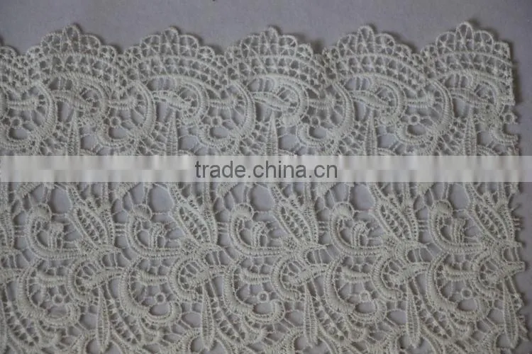 Allover floral embroidered lace fabric for garment trim