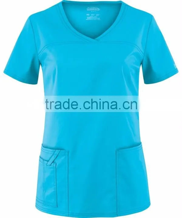 Fabric Knit Worthy Navy Scrub Top